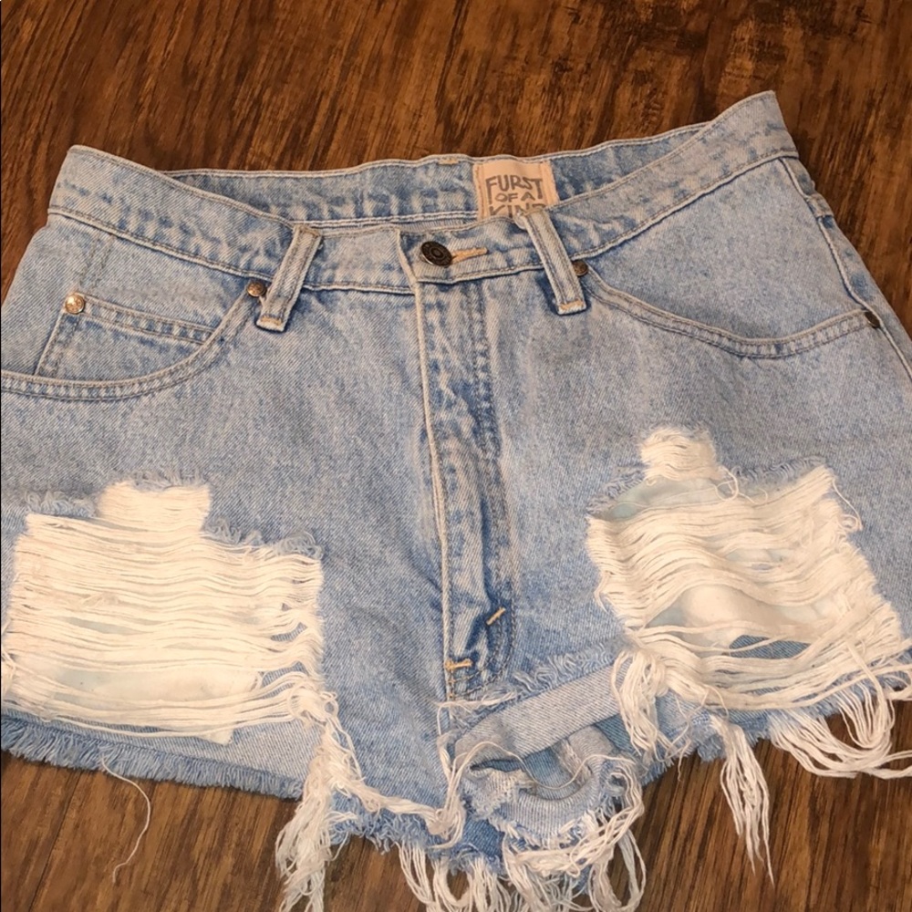 Vintage Levi / FURST of a kind jean shorts.